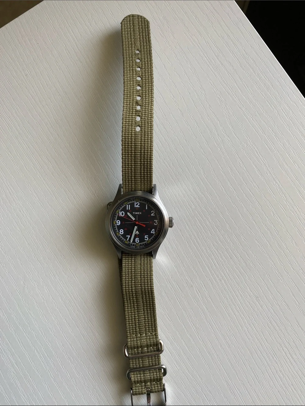 Timex Men's Olive Green Nylon Strap Field Watch